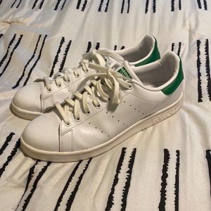 Adidas Stan Smith, white and Green. Size 11.5